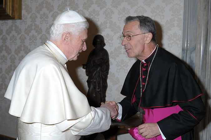 Image result for Photo Cardinal Luis Ladaria S.j with Pope Benedict